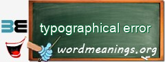 WordMeaning blackboard for typographical error